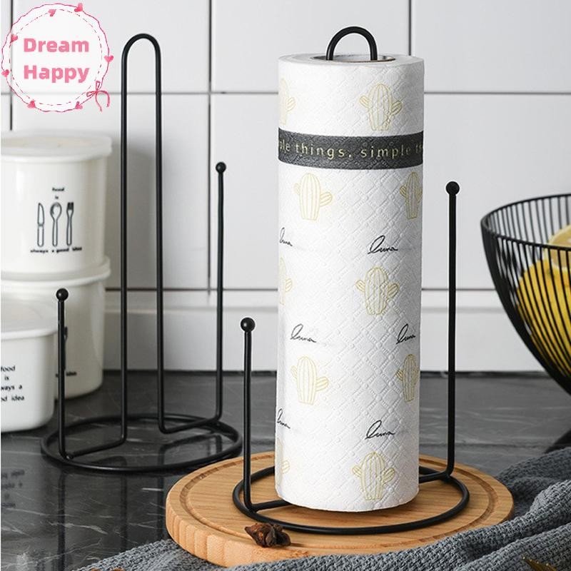 Dreamhappy 1PC เหล็กครัวม้วนกระดาษผ้าเช็ดตัวผู้ถือห้องน้ําผู้ถือผ้าขนหนูกระดาษโต๊ะรับประทานอาหารแนวตั้งผู้ถือผ้าเช็ดปากชั้นเก็บห้องครัว TH