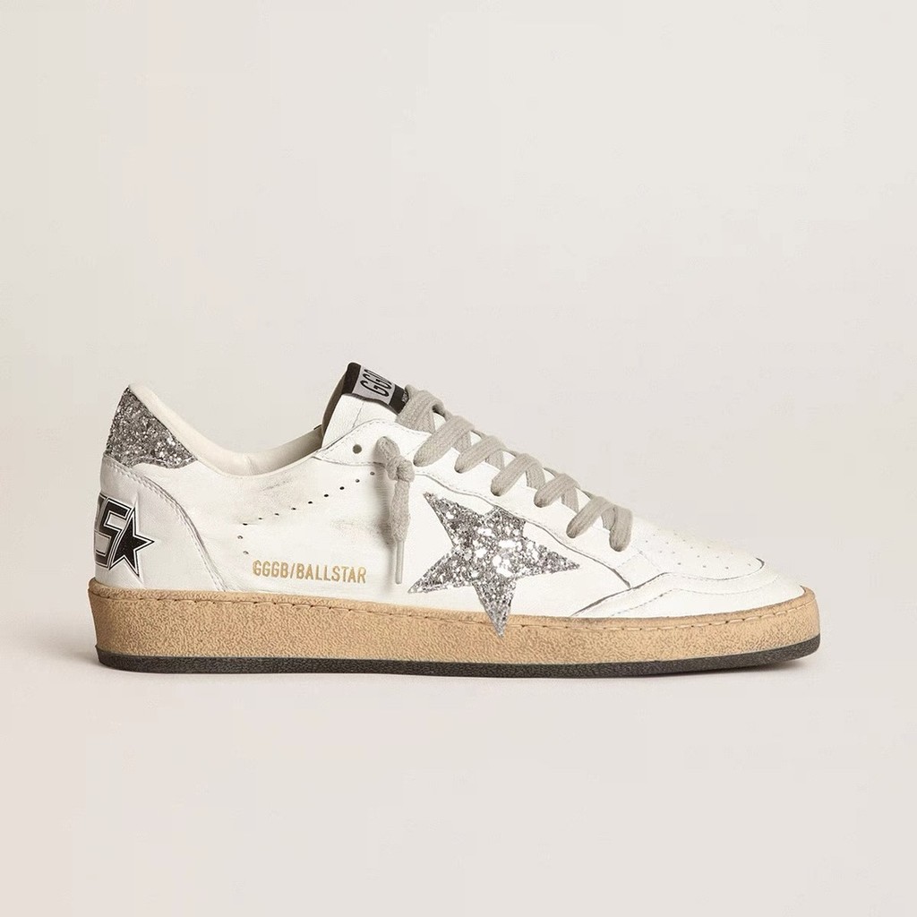 Golden Goose รองเท้าผ้าใบสำหรับผู้ชายและผู้หญิงคู่ unisex Old Star Little สกปรกรองเท้า Little White 