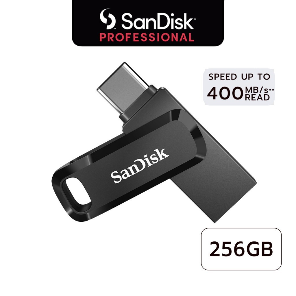 SanDisk Ultra DualDrive Go USB 3.2 256GB Gen1 Flash Drive OTG Type-C Speed 400mb/s (SDDDC3-256G-G46)