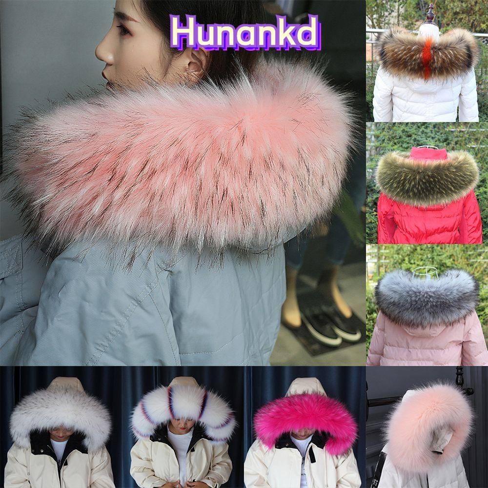 Huan Faux Raccoon ผู้หญิงคออุ่นผ้าคลุมไหล่ห่อเสื้อขนสัตว์
