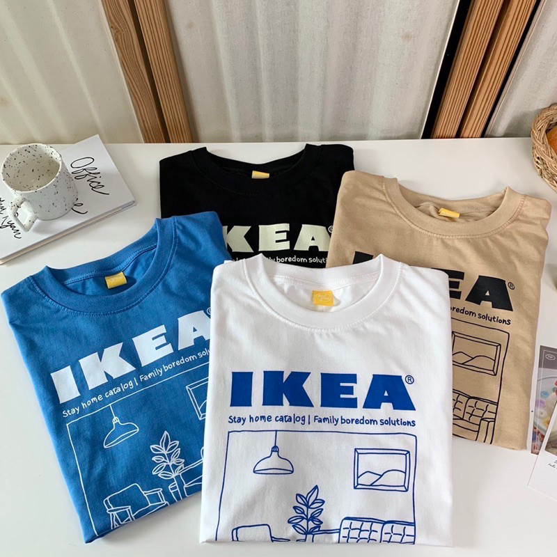 COD✅ (ส่งจากกรุงเทพ)BOOM Shop 🧸เสื้อยืดโอเวอร์ไซส์ feelgood IKEA cotton 100 S-3XL