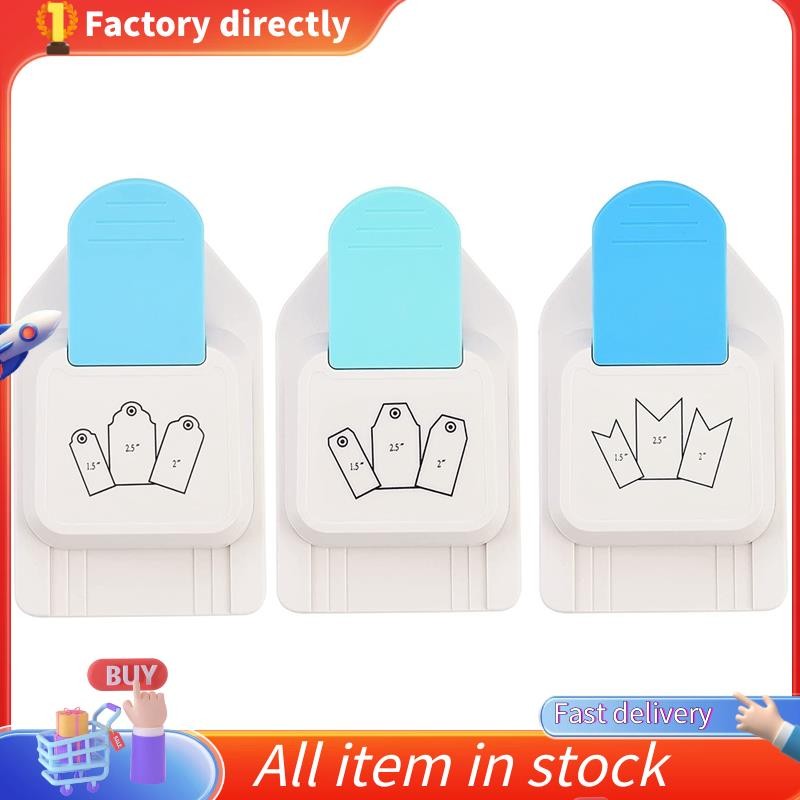 ในสต็อก-Tag Punch Tag Punch Puncher 3 in 1 Paper Craft Tag Punch Shape Lever Action Craft Punch สําห