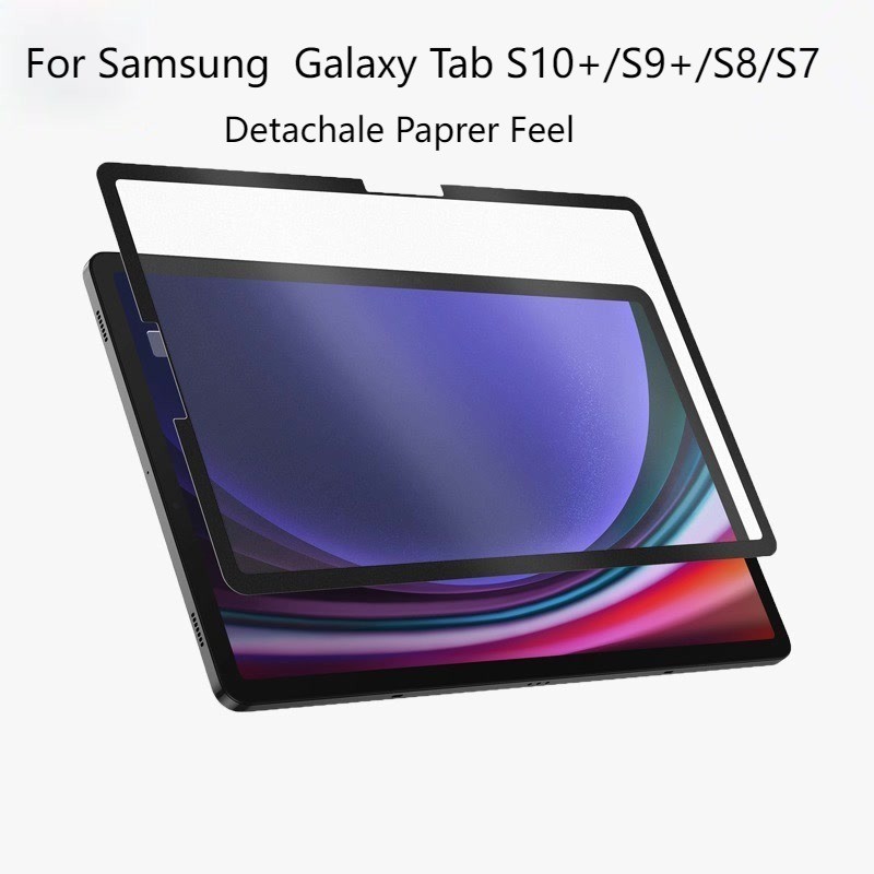 ที่ถอดออกได้ใช้แบบวงกระดาษเหมือนฟิล์มสําหรับSamsung Tab S10+ S9+ S8+ S7 FE A9+ล้างทําความสะอาดได้ แม่เหล็กถอดออกได้ฟิล์ม