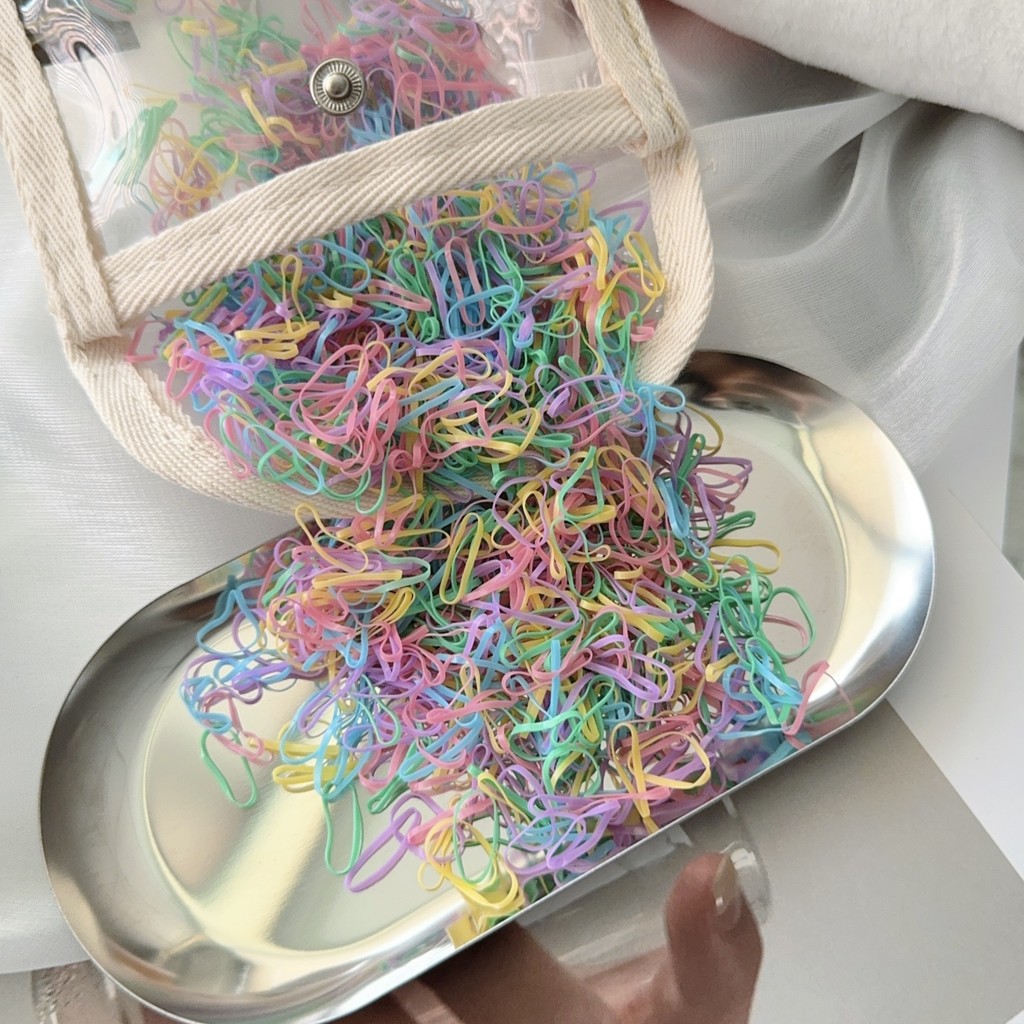 500ชิ้น/เซ็ตเด็กทารกที่มีสีสันทิ้งยางรัดผูกคาดศีรษะผู้ถือผมหางม้าวงเด็กอุปกรณ์ผมขายส่ง - รูปที่ 2