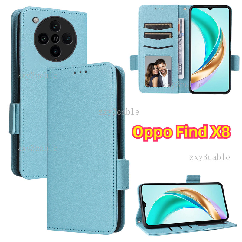 เกราะกันกระแทกสําหรับ OPPO ค้นหา X8 Pro 5G 2024 เคสโทรศัพท์หนังฝาครอบแม่เหล็กสําหรับ FindX8 X8Pro FindX8Pro กลับกรณี