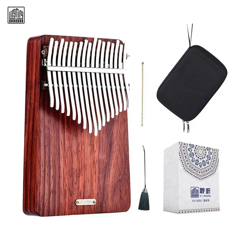 LINGTING Kalimba 17 Key Portable Thumb Piano Professional Kalimbas Beginner Music Keyboard Instrumen