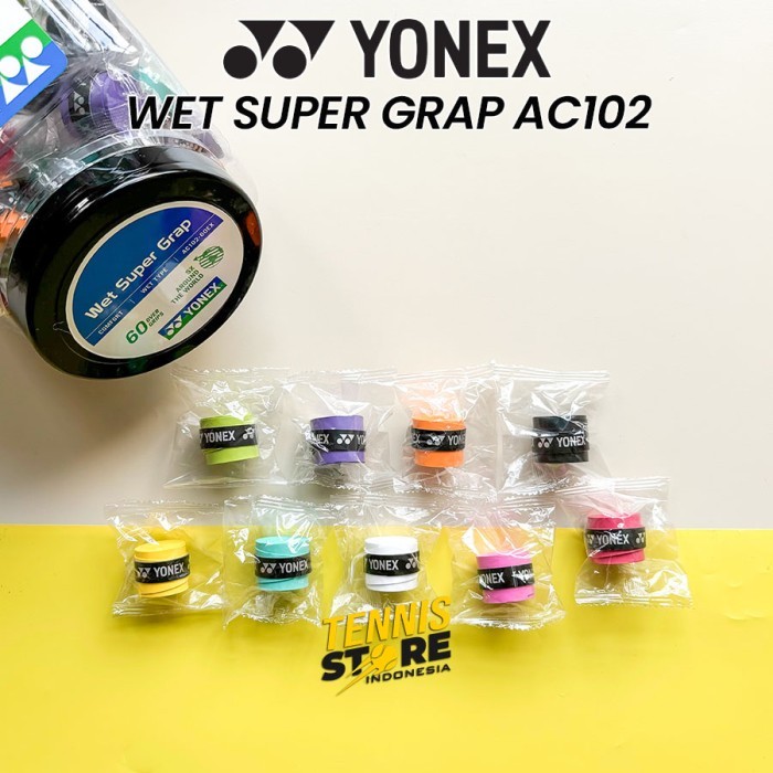 ด้ามจับเทนนิส Yonex Wet Super Grap AC102EX / แบดมินตัน AC 102 EX Overgrip