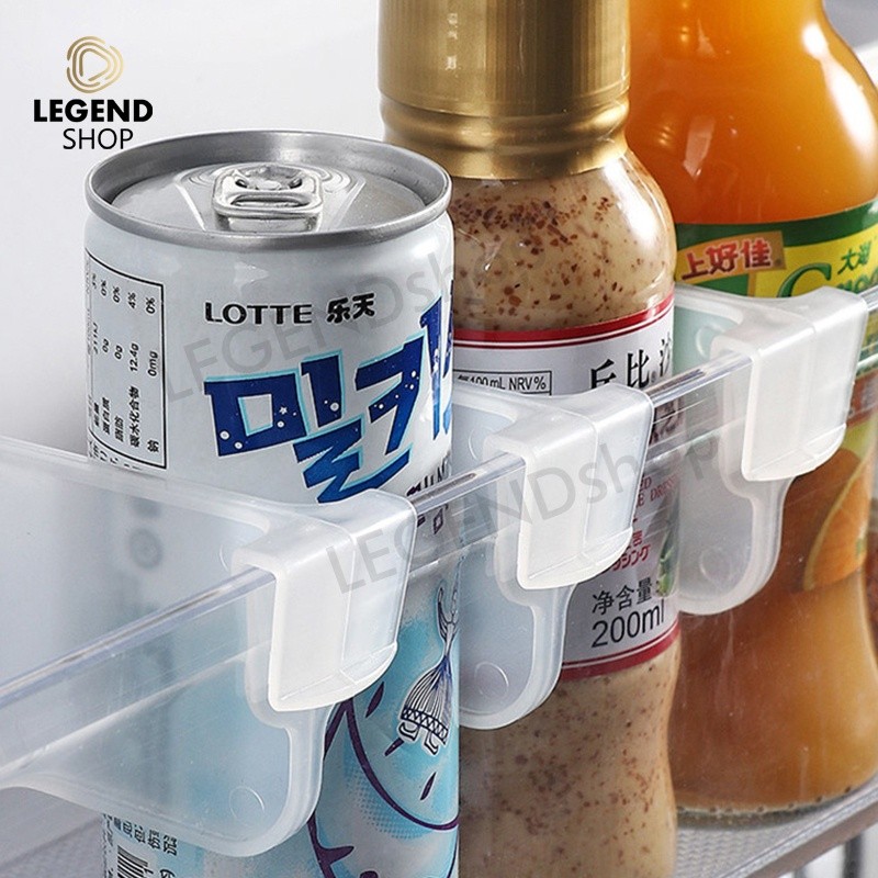 10 PCS ที่กั้นตู้เย็น อุปกรณ์แบ่งช่องเก็บของในตู้เย็น จัดระเบียบตู้เย็น แบ่งช่องในตู้เย็น ปรับได้ วัสดุ PP