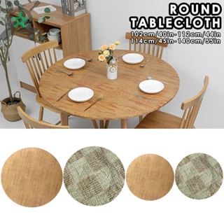 ผ้าปูโต๊ะทรงกลมกันน้ําผ้าคลุมโต๊ะบ้านไร่ตกแต่งไม้/เนื้อทอผ้า…
