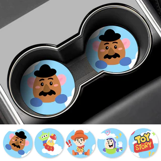 Toy Story Car Coaster รถผลิตภัณฑ์ที่ดี Creative ถ้วยน้ํา Mat เครื่องประดับภายในรถแผ่นกันลื่น Universal