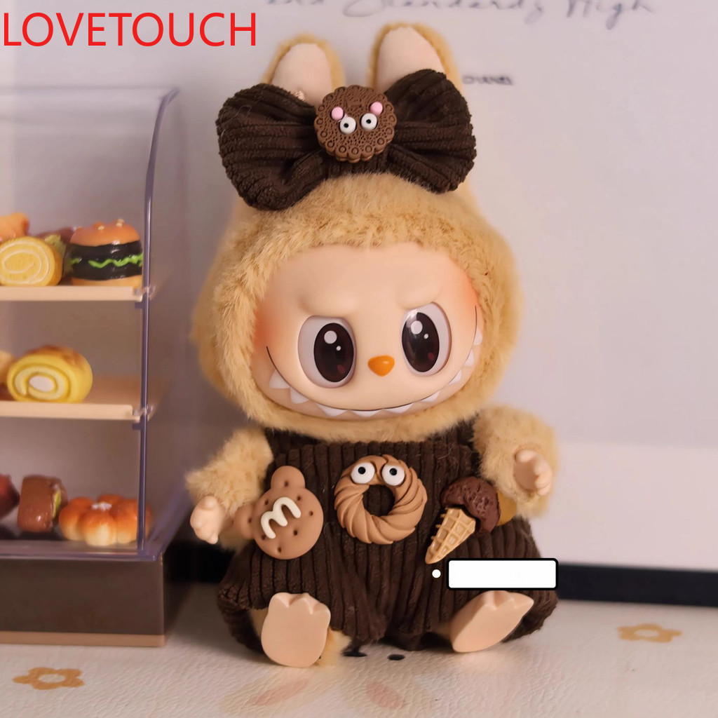 [เสื้อผ้าเด็กเท่านั้น] ปาร์ตี้นั่ง เสื้อผ้าเด็ก labubu เสื้อผ้าตุ๊กตา 17 ซม. ตุ๊กตาอุปกรณ์เสริมน่ารักตกแต่งผ้าเล็กๆสําหรับผ้า labu