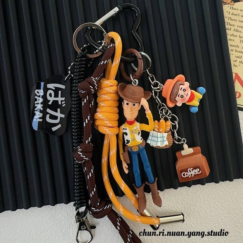 Original Ins Hudi Basguang Year Miu Series Car Keychain Handbag Pendant Woven Lanyard Gift o6CO