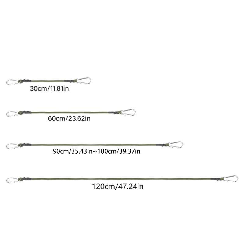 Soc * Strong Elastic Bungee Straps Elastic Tie Strap String String with Carabiner Hooks Heavy Duty Bungee Cord Camping Ornament