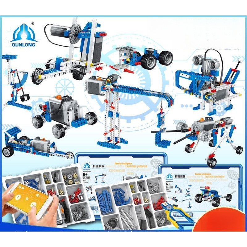 เข้ากันได้กับเลโก้9686วิทยาศาสตร์และการศึกษาเครื่องจักรไฟฟ้าบล็อกการเขียนโปรแกรมหุ่นยนต์ประกอบของเล่