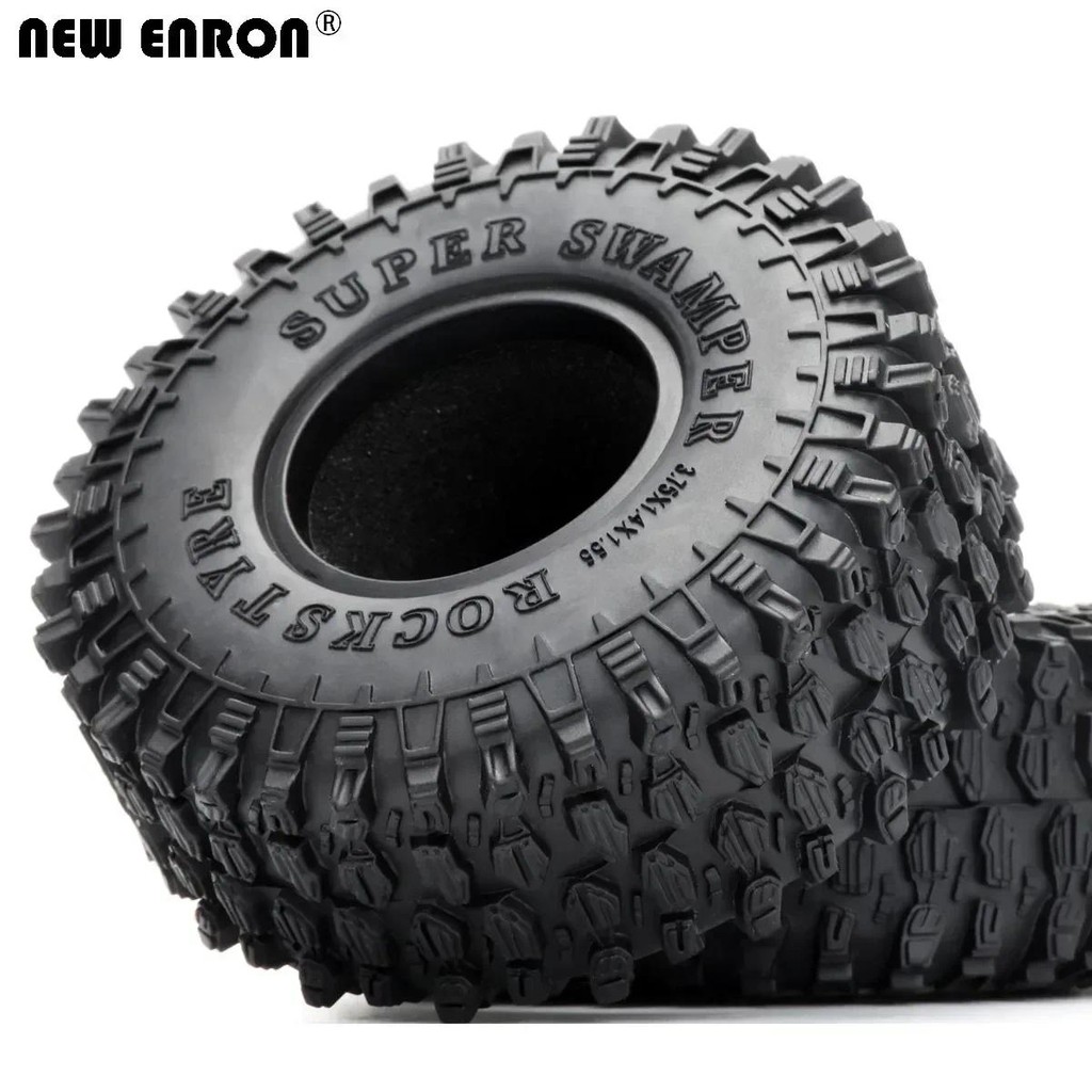 4 ชิ้น 1.55 นิ้ว 95 มิลลิเมตรยางล้อยางสำหรับ RC ติดตามรถบรรทุก D90 TF2 Tamiya CC01 LC70 LC80 แกน 90069 JIMNY RC4WD