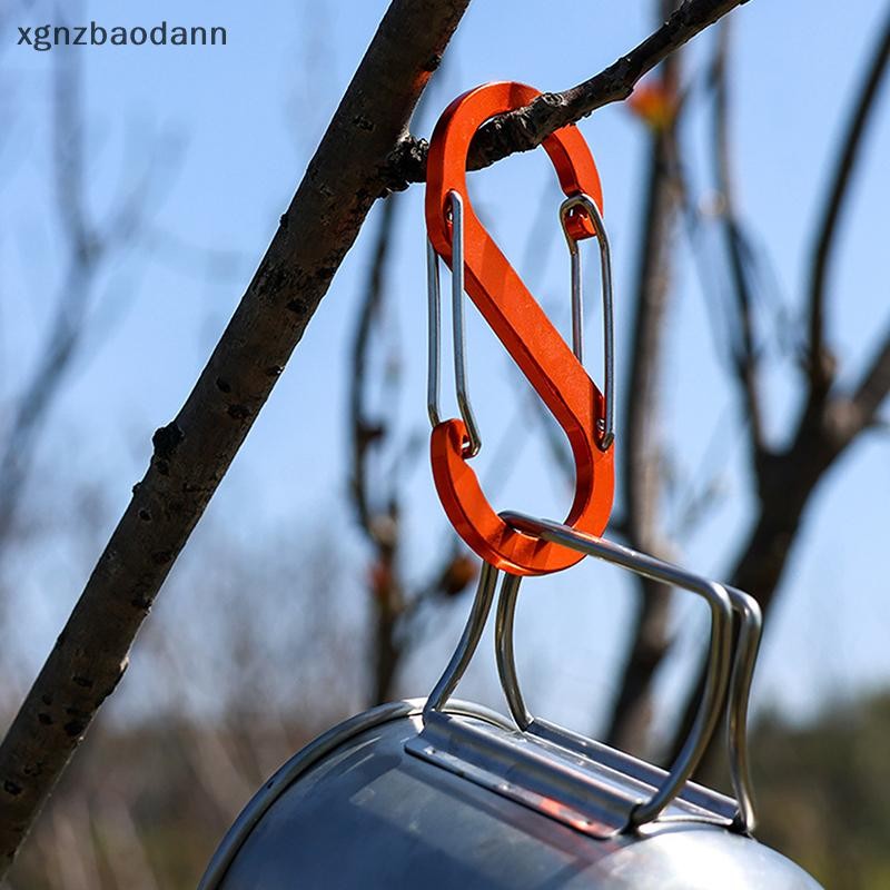 [XGNZJJ] Big Aluminium Alloy S Type Carabiner พร้อมตัวล็อคขนาดใหญ่พวงกุญแจตะขอ Anti-Theft Outdoor Camping กระเป๋าเป้สะพายหลังหัวเข็มขัด Key-Lock เครื่องมือ CKOS