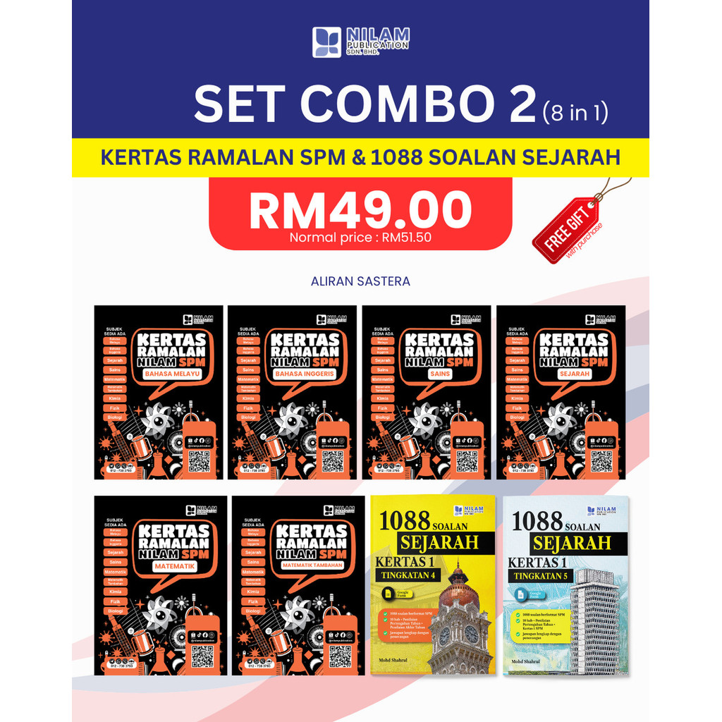 Set COMBO 2 - KERTAS RAMALAN SPM & 1088 SOALAN SEJARAH