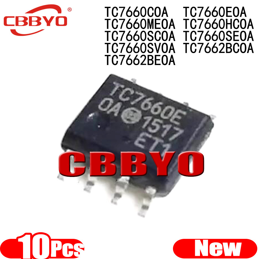 10pcs ยี่ห้อใหม่ TC7660 TC7660COA TC7660EOA TC7660MEOA TC7660HCOA TC7660SCOA TC7660SEOA TC7660SVOA T