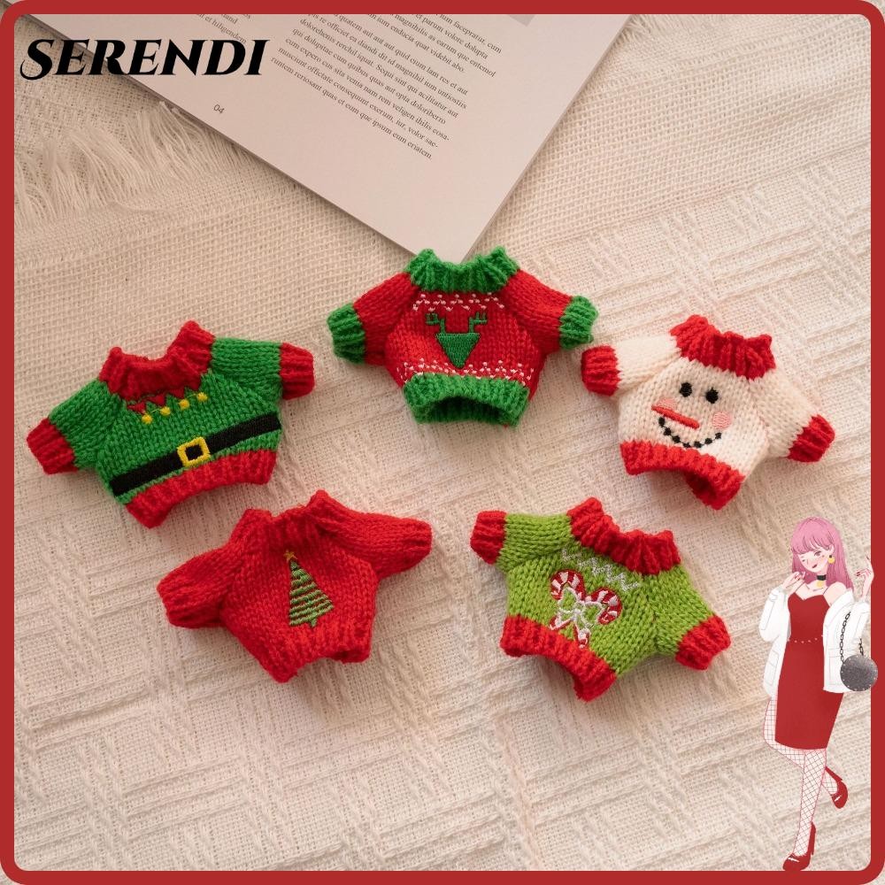 Serendi 14-17 ซม. Labubu ตุ๊กตาตุ๊กตาถักเสื้อกันหนาว, สีสัน Kawaii Labubu ตุ๊กตาเสื้อผ้า, แฟชั่น Labubu|14-17เซนติเมตรของเล่นคริสต์มาสตุ๊กตาอุปกรณ์ลาบู ตุ๊กตา