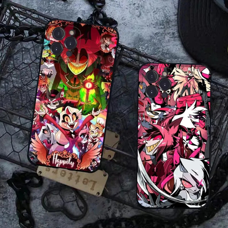 รายการทีวี H-hazbin โรงแรมโทรศัพท์กรณีซิลิโคนอ่อนนุ่มสำหรับ iPhone 15 14 13 12 11 PRO MINI XS MAX 8 7 6บวก x 2020 XR เชลล์