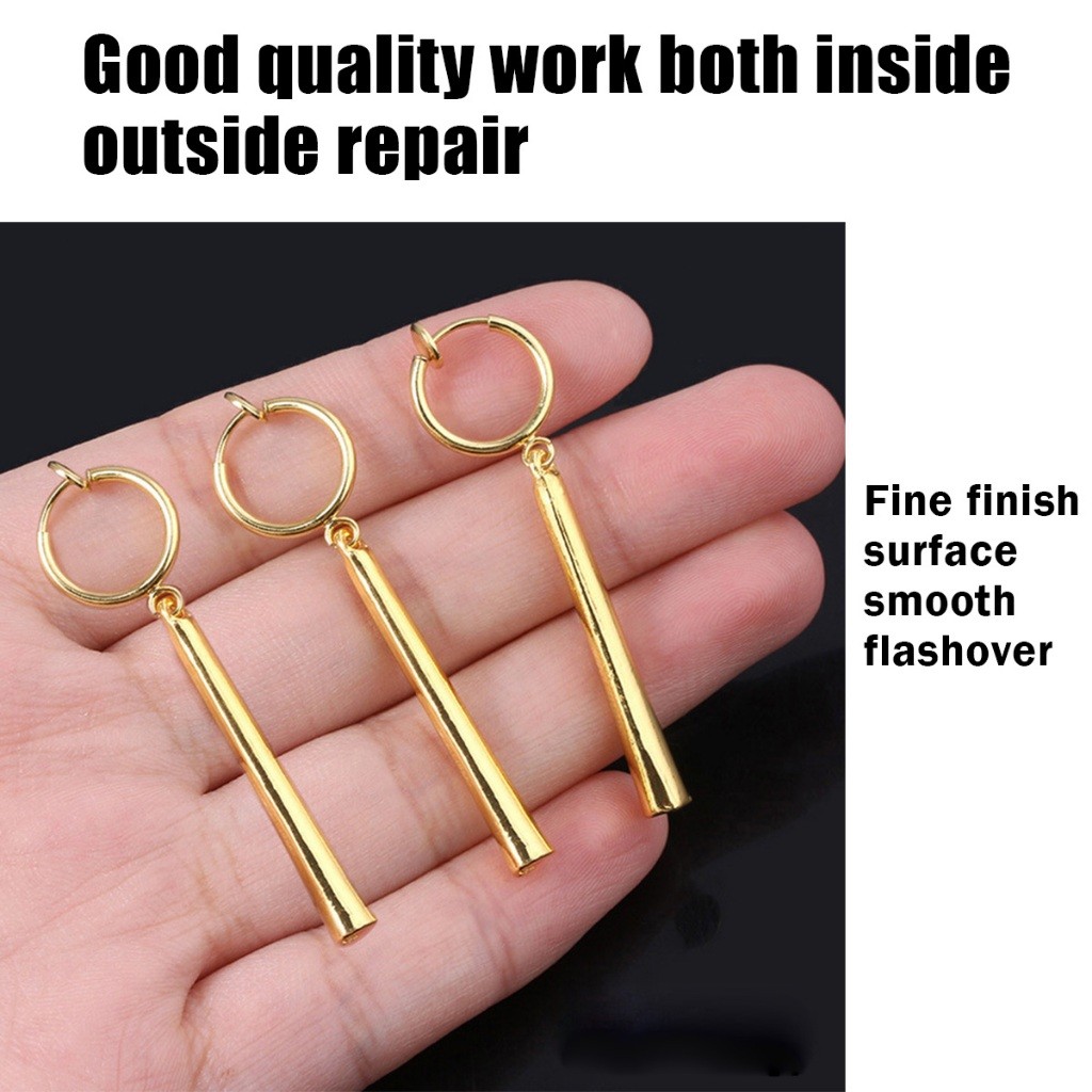 ดี3ว! ต่างหูจี้คลิปหูอะนิเมะ Roronoa Zoro คอสเพลย์อะนิเมะ ONE PIECE Gold Earing Unisex ต่างหู