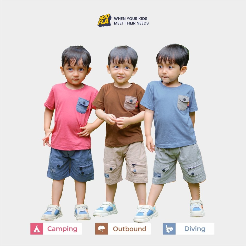 LOKAL Kayssyari - Baby Outdoor Series Short Casual T-Shirt for Boys โดย Hooflakids Premium Local Bra