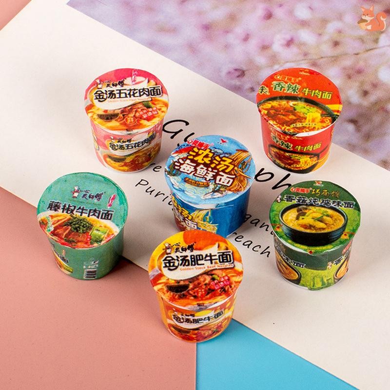 [BI] 5 ชิ้น 1/12 ตุ๊กตาจิ๋วบะหมี่กึ่งสําเร็จรูปตุ๊กตาครัวแกล้งอาหารของเล่น TH