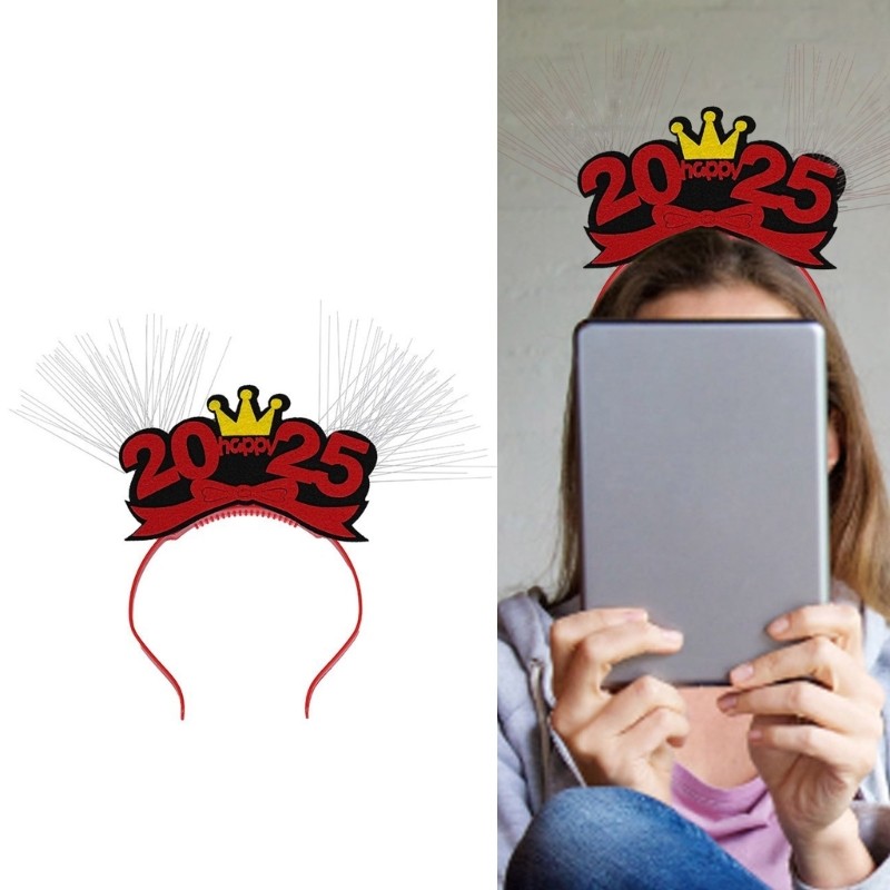 IOR Light up Hair Hoop คอสเพลย์เครื่องแต่งกาย Christmas Party Props Bowknot แถบคาดศีรษะ