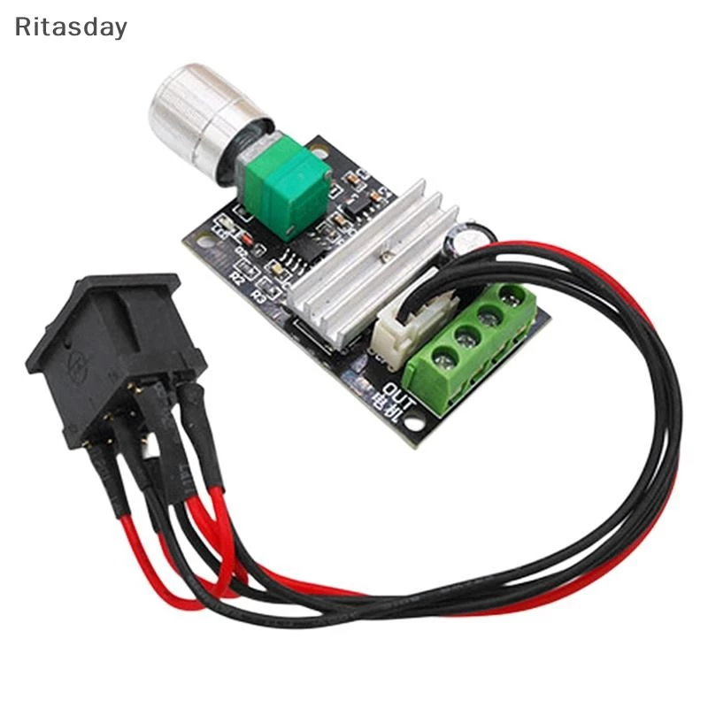Ritasday Pwm Motor Governor 6V12V24V 3A การควบคุมความเร็วไปข้างหน้าและย้อนกลับใหม่