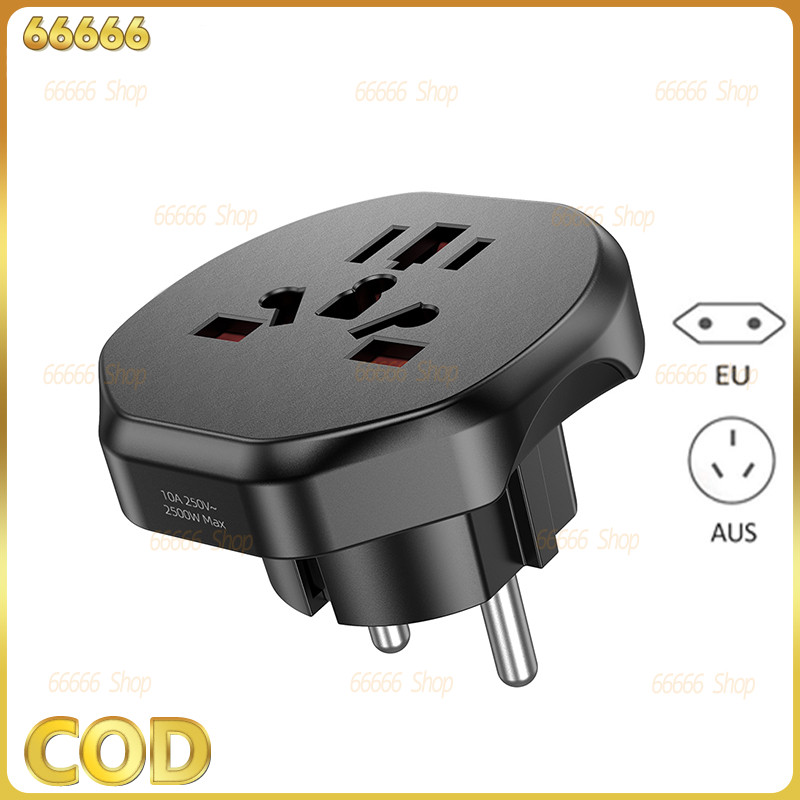 Universal ปลั๊กแปลง Travel Adaptor มัลติฟังก์ชั่น All-in-one ปลั๊กชาร์จ EU Wall Charger สําหรับสมาร์ทโฟน