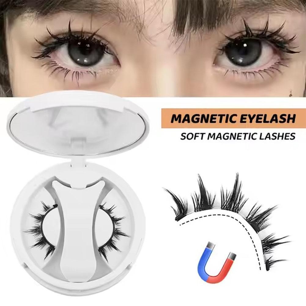 แม่เหล็กดูดขนตาปลอม 3D Lashes Extension เครื่องมือขนตาแต่งหน้านํากลับมาใช้ใหม่ธรรมชาติ G9W7