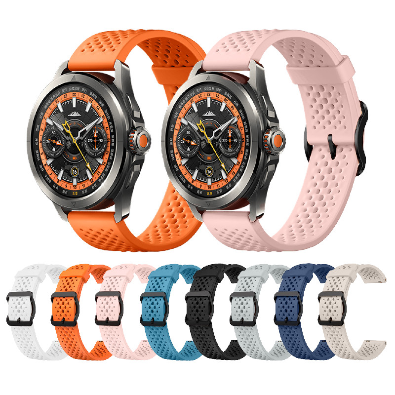สําหรับ Amazfit Cheetah Pro Amazfit Balance Amazfit BIP 5 46mm Breathable สายนาฬิกาซิลิโคน Soft Replacement Strap