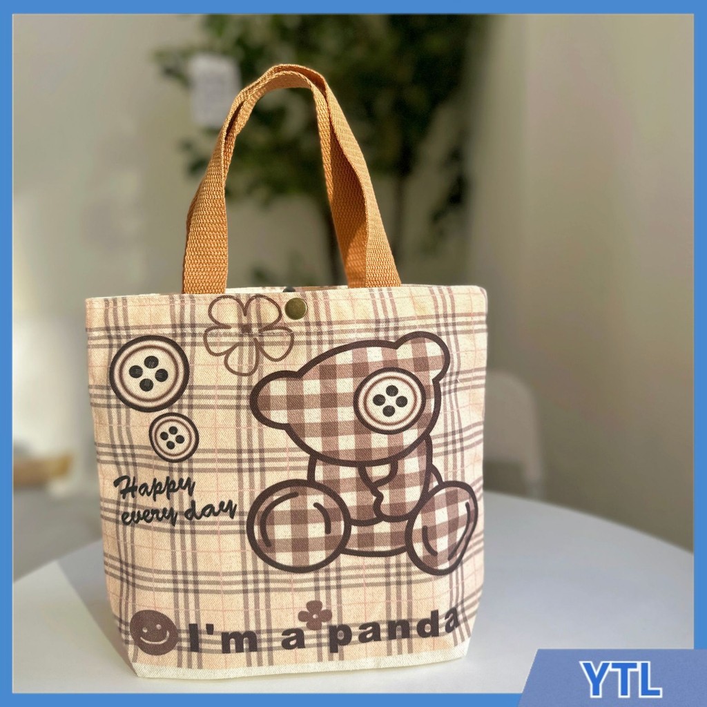 กระเป๋าสำหรับผู้หญิง กระเป๋าผ้าแคนวาส สไตล์เกาหลี น่ารัก -11สี