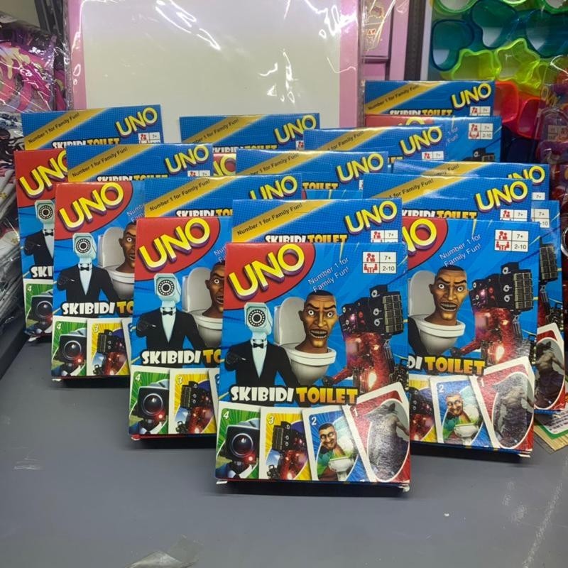 Skibidi การ์ด Uno รุ่น Toilet รวมการ์ด 108 ใบ