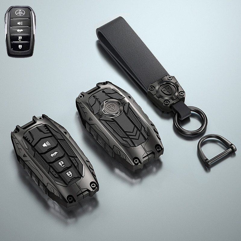 (Mech Key Cover)Toyota Fortuner LDT Innova Cross 2024 Innova zenix Hilux Rogue Revo Harrier Camry ฝาครอบกุญแจรีโมทรถยนต์ Night glow ฝาครอบกุญแจโลหะผสมสังกะสี