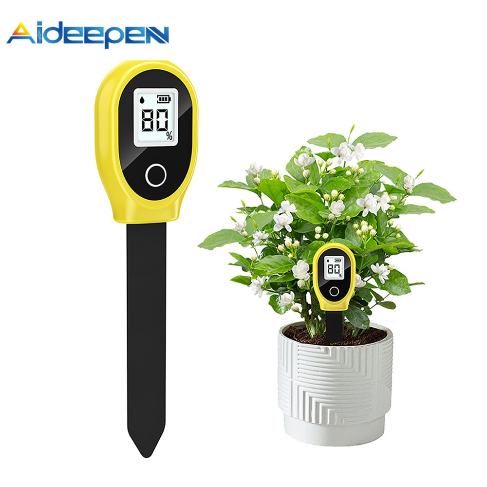 Aideepen SGS10 เครื่องวัดความชื้นดินแบบดิจิตอลแบบไม่มีแบตเตอรี่สําหรับห้องนั่งเล่นในบ้าน