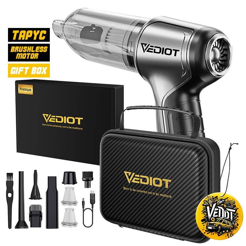 Vediot เครื่องดูดฝุ่นไร้สาย 95000Pa มอเตอร์ไร้แปรง ใช้งานง่าย สำหรับการแคมป์และการใช้งานนอกบ้าน