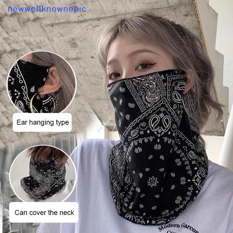 Newwellknownepic แฟชั่น Punk หน้ากากสําหรับผู้ชายผู้หญิงฤดูร้อน Face คอ UV ป้องกันหูผ้าพันคอ Hip Hop กีฬากลางแจ้งขี่จักรยานผ้าพันคอ TH