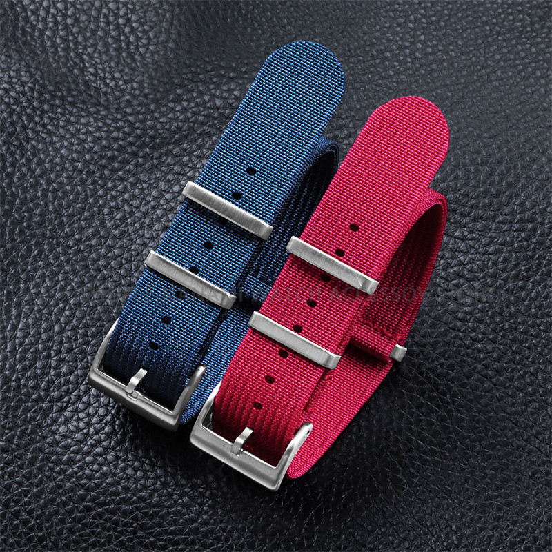Universal ผ้าใบไนลอน NATO นาฬิกา 18 มม.20 มม.22 มม.สไตล์ทหาร One Loop กีฬาผ้าสร้อยข้อมือผู้ชายผู้หญิงสายรัดข้อมืออุปกรณ์เสริม