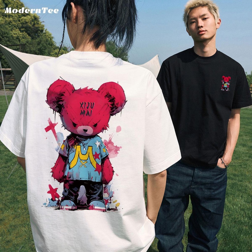 เสื้อยืดสตรีททรงหลวมสไตล์เกาหลี ฤดูร้อนแขนสั้นเสื้อขนาดบวกส่วนบุคคลถนนแฟชั่นเสื้อยืดสําหรับทุกวัน