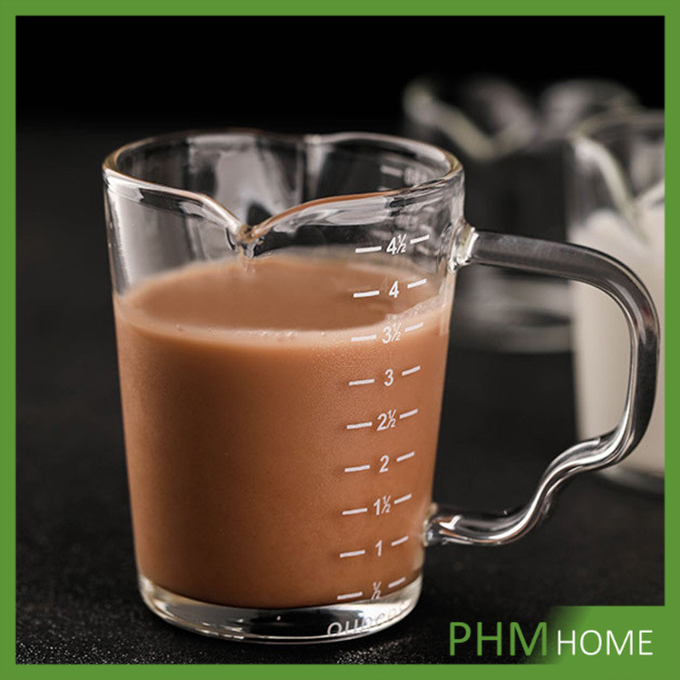 PHM ถ้วยตวงกาแฟ นม ซอส ขนาดเล็ก ถ้วยแก้วเอสเพรสโซ่ ทนความร้อนสูง ขนาดเล็ก Mini coffee cup 70/150ml