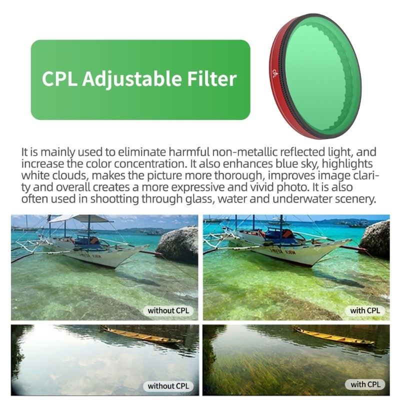 QUU MCUV ND8 ND16 ND32 ND64 CPL PL เลนส์กรอง Protectors สําหรับ Action 5Pro 4 3
