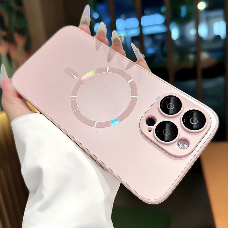 Frosted Magnetic AGเคสโทรศัพท์เข้ากันได้สําหรับIPhone 16 15 14 12 13 11 Pro Max IP16Plus 15Plusหรูหราป้องกันผิวปกหลังชาร์จไร้สาย