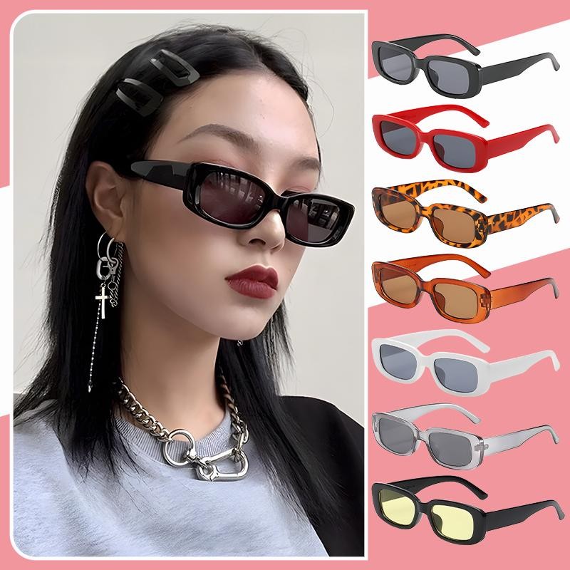 แฟชั่นเกาหลี ตาแมว แว่นตากันแดด hip-hop ความนิยม เครื่องประดับแฟชั่น มี Unisex แว่นตา กันแดด