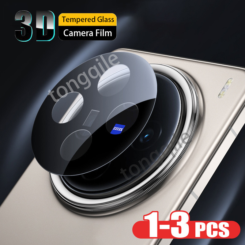 [สต๊อกพร้อม]ฟิล์มกล้อง 3 ใน 1 สําหรับ Vivo X200 Pro Mini 5G VivoX200 X200Pro 2024 3D Curverd สีดําคลุมทั้งหมดป้องกันเลนส์ HD กระจกนิรภัยป้องกันป้องกันป้องกันป้องกันป้องกันรอยขีดข่วน