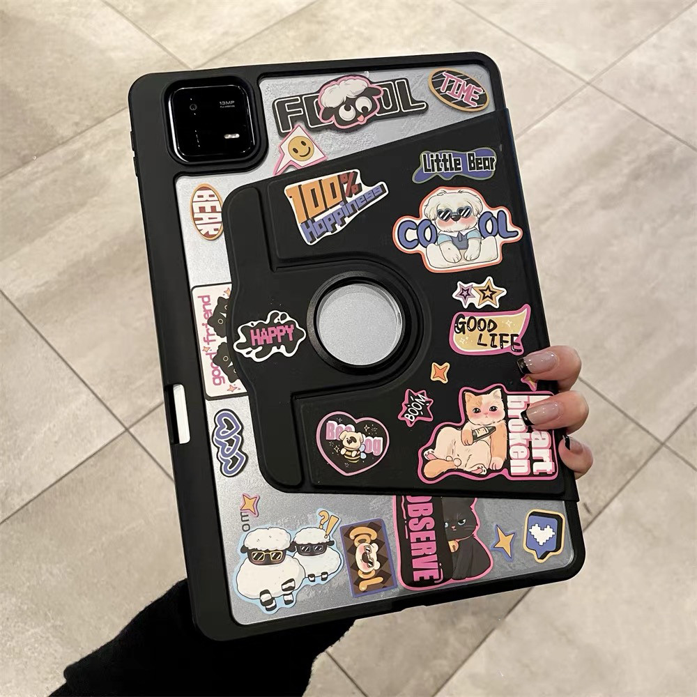 เคสสำหรับไอแพด เคส สำหรับ iPad 10.2 Gen 7 9 8 Gen10 Air4 5 6 10.9 Air6 เคสหมุนได้360 องศาหมุน หลังโปร่งใส มีช่องใส่ปากกา