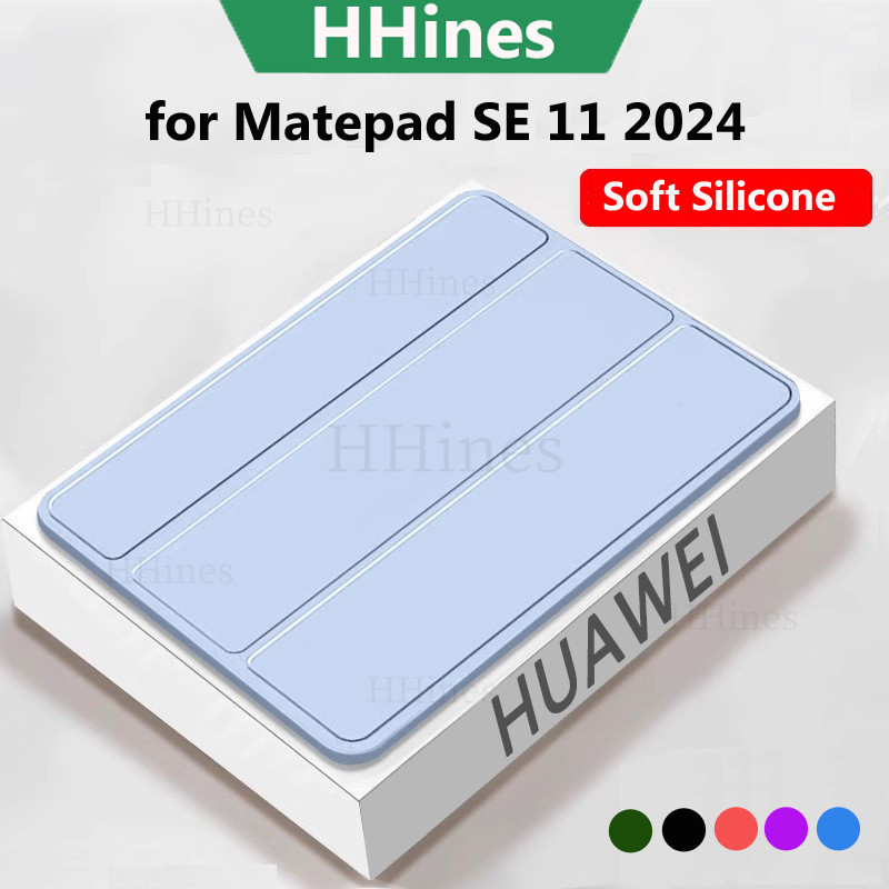 HHinesสําหรับHuawei Matepad SE 11 นิ้วAGS6-W09 11.5 ใหม่ 2025 T10S T10 10.1 10.4 11.5 นิ้วS 11.5 M6 10.8 11 2023 2021 Luxury Tri-พับแท็บเล็ตUltra-บางป้องกันกรณี