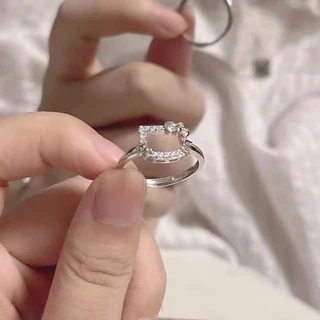สร้อยคอเพชรแมว เครื่องประดับการ์ตูน ของเด็กผู้หญิง พร้อมส่ง