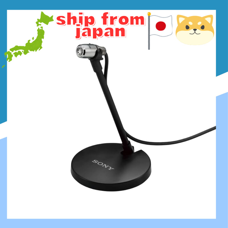 Sony Condenser Microphone AUX Mono / PC Communication Use Microphone Stand and Holder Clip Included 