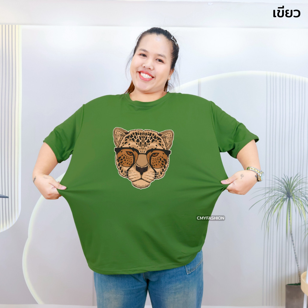เสื้อยืด ทรงโอเวอร์ไซส์ คอกลม แขนสั้น สกรีนลายเสือวินเทจ ผ้าคอตตอนผสม ใส่ได้ทั้งชายและหญิง tb835-tt-190#